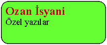 Rechteck: abgerundete Ecken: Ozan İsyani zel yazılar